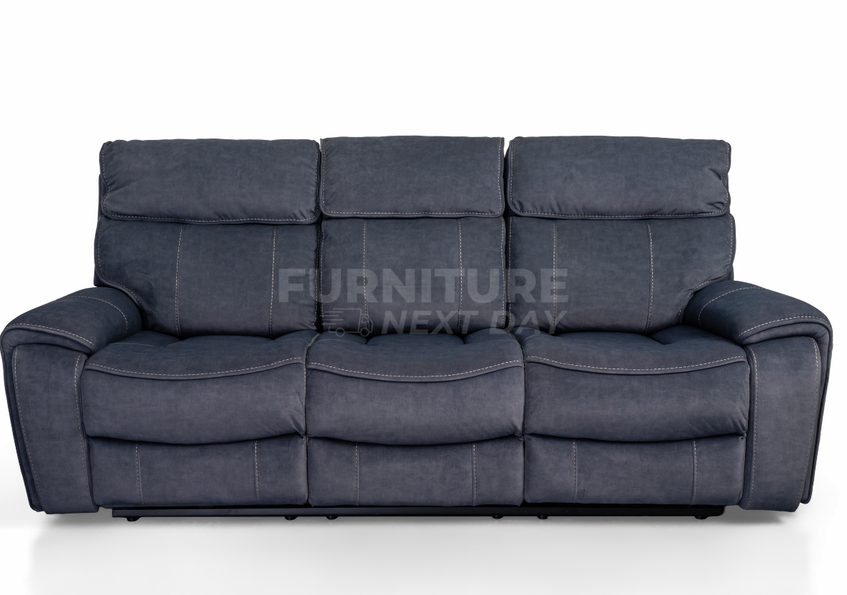 Springhill 3 Seater Fabric Electric Recliner- Grey