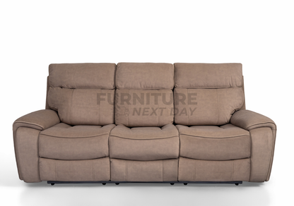Springhill 3 Seater Fabric Electric Recliner- Beige