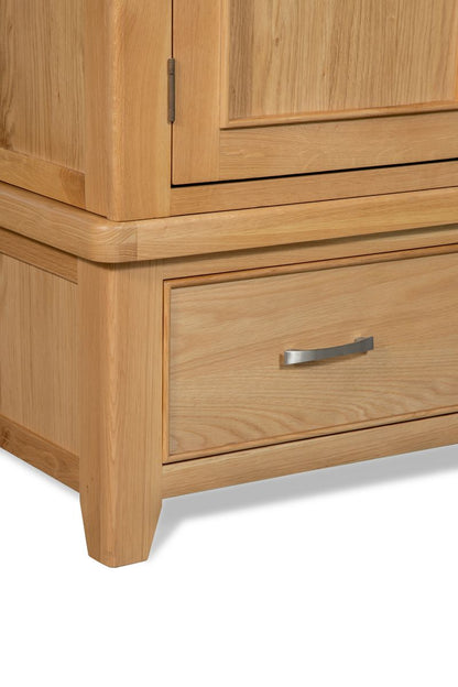 Sligo 2 Door 1 Drawer Wardrobe - Light Oak