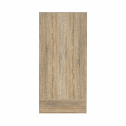 Space Wardrobe with 2 doors + 1 Drawer-Oak