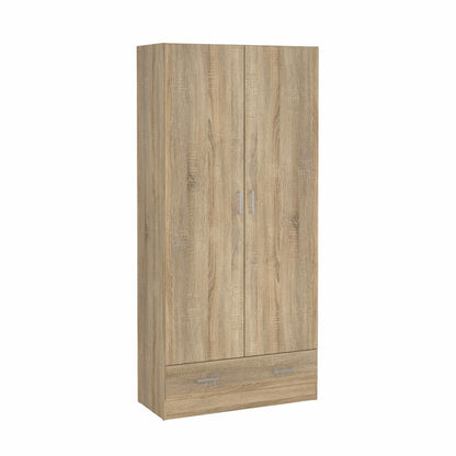 Space Wardrobe with 2 doors + 1 Drawer-Oak