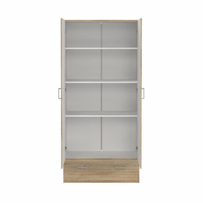 Space Wardrobe with 2 doors + 1 Drawer-Oak