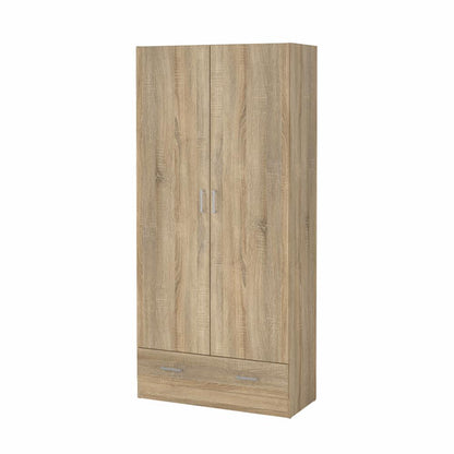 Space Wardrobe with 2 doors + 1 Drawer-Oak
