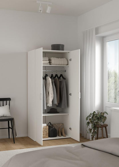 Space Wardrobe with 2 Doors-White