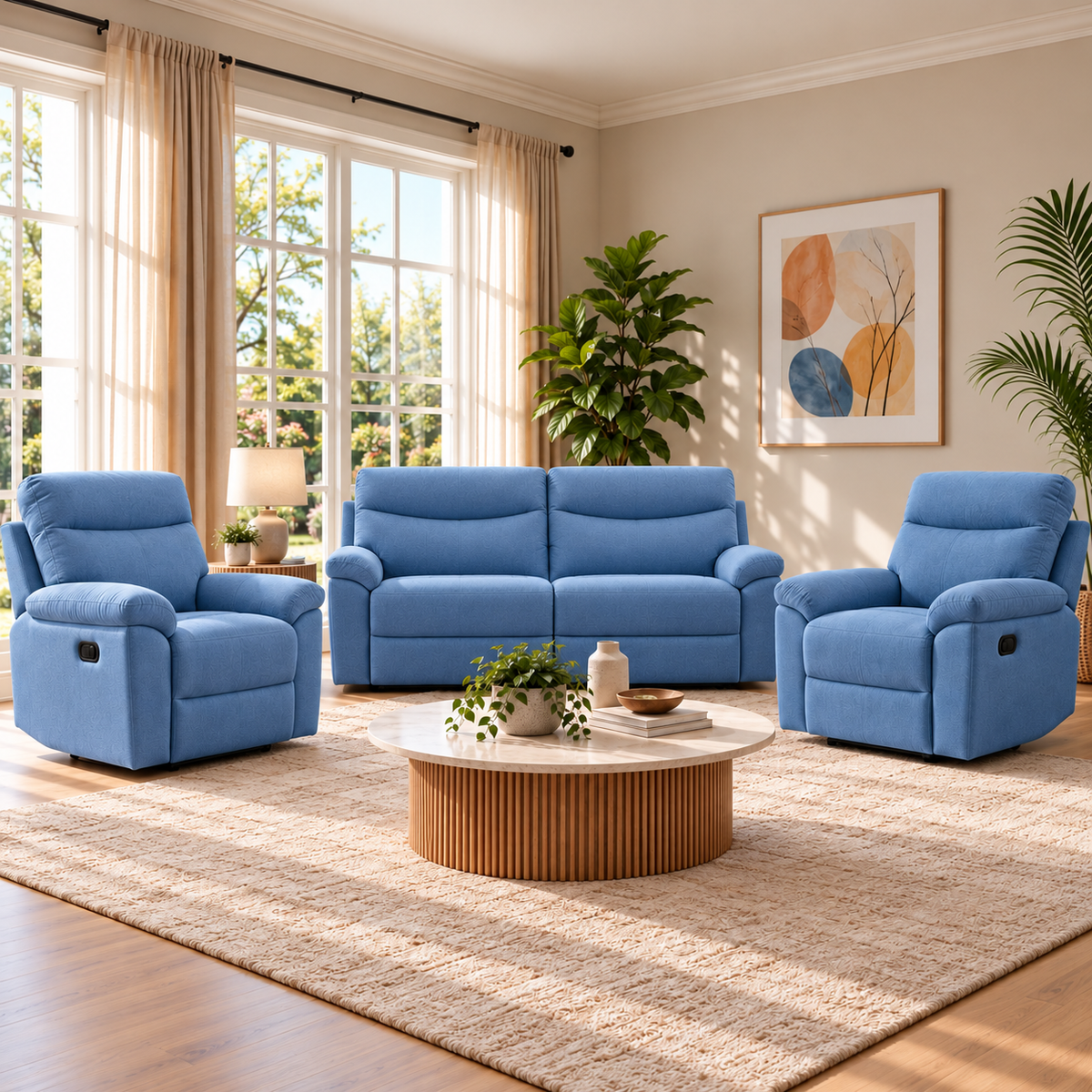 Violethill 3+1+1 Seater Manual Recliner