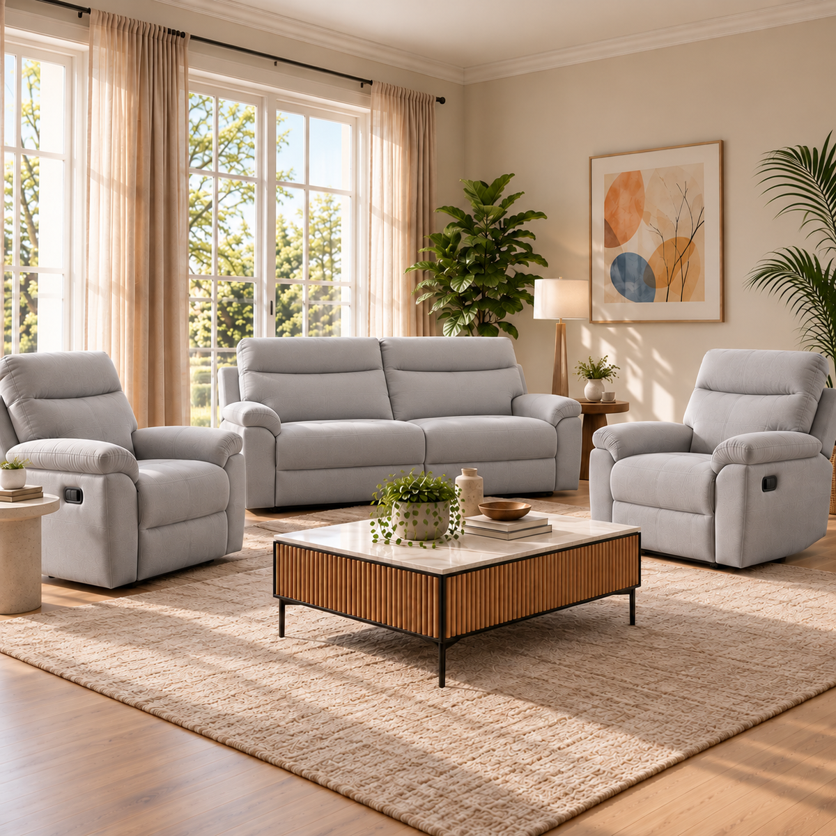 Violethill 3+1+1 Seater Manual Recliner