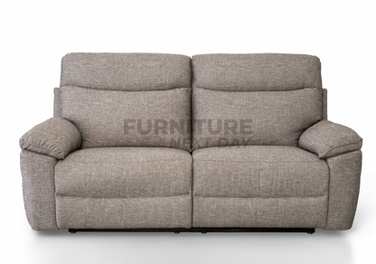 Violethill 3 Seater Fabric Manual Recliner- Dark Brown