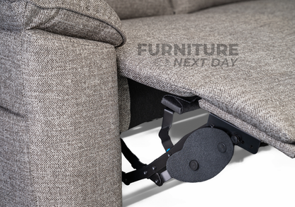 Violethill 3 Seater Fabric Manual Recliner- Dark Brown