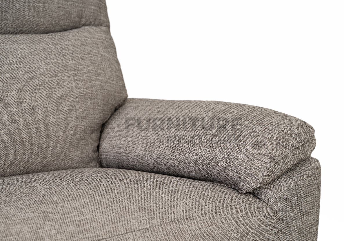 Violethill 3 Seater Fabric Manual Recliner- Dark Brown