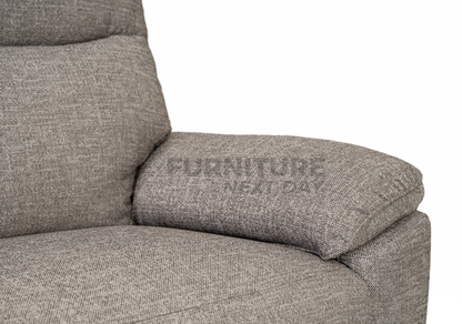 Violethill 3 Seater Fabric Manual Recliner- Dark Brown