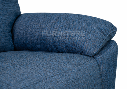Violethill 2 Seater Fabric Manual Recliner- Dark Blue