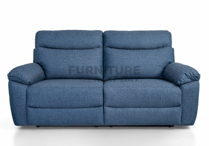 Violethill 3 Seater Fabric Manual Recliner- Dark Blue