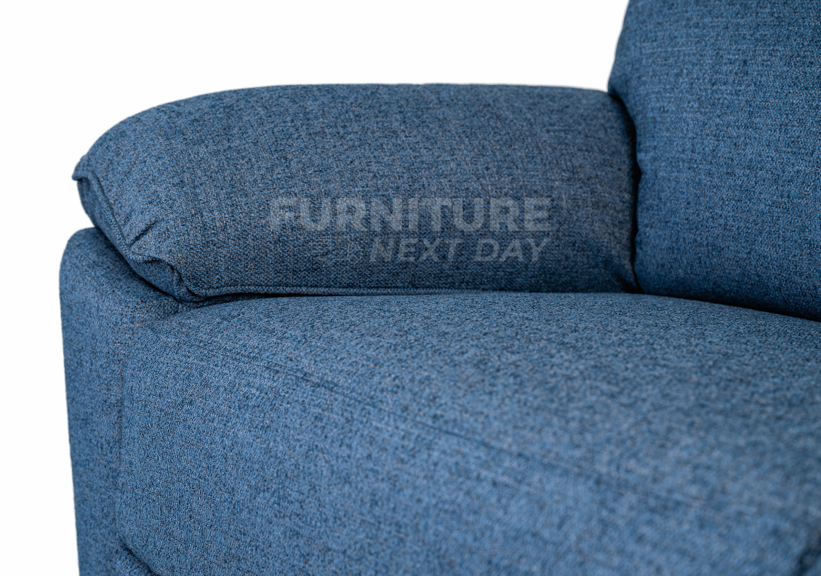 Violethill 3 Seater Fabric Manual Recliner- Dark Blue
