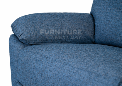 Violethill 3 Seater Fabric Manual Recliner- Dark Blue