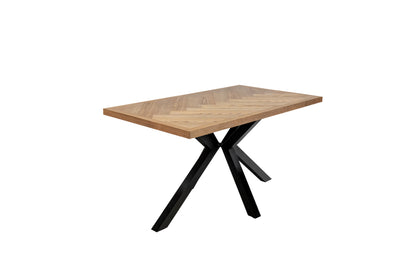 Zinfandel 1.4m Herringbone Dining Table - Medium Ash Veener