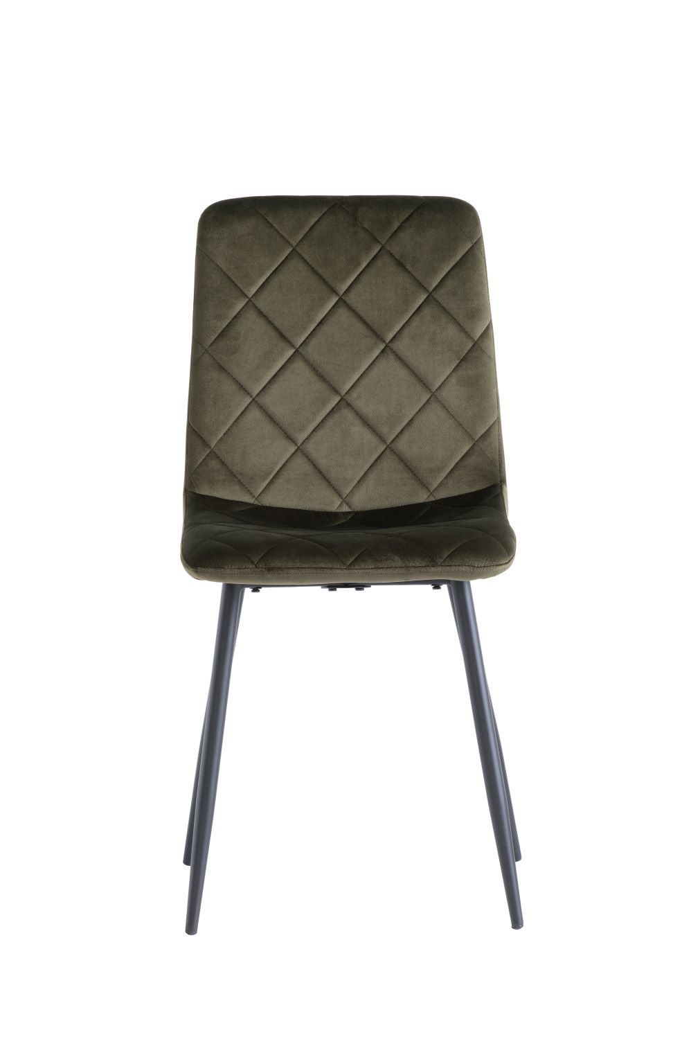 Bruno Dining Chair Set of 2, Juniper Green with Black Leg